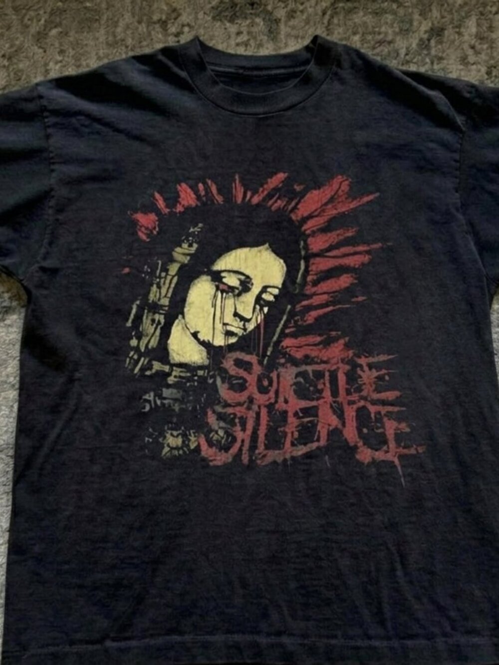 Black Suicide Silence crying metal band tee